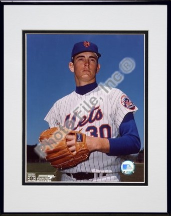 Nolan Ryan New York Mets "Hand in Glove" Double Matted 8" X 10" Photograph in Black Anodized Aluminu