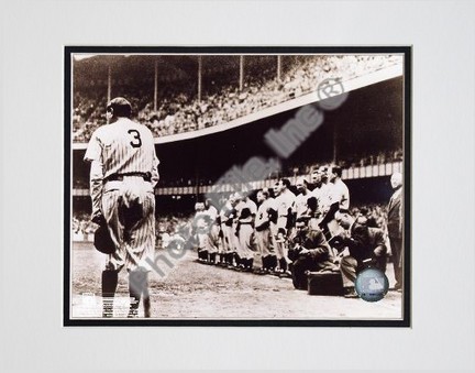 Babe Ruth "Farewell" Double Matted 8" X 10" Photograph (Unframed)