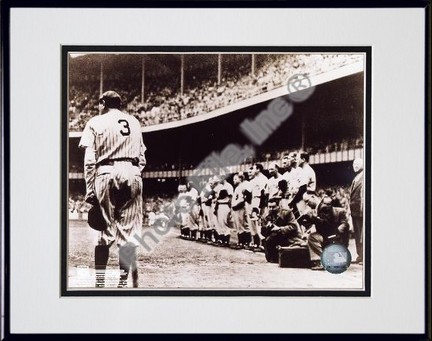 Babe Ruth "Farewell" Double Matted 8" X 10" Photograph in Black Anodized Aluminum Frame