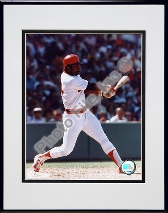 Jim Rice "Batting" Double Matted 8" X 10" Photograph in Black Anodized Aluminum Frame