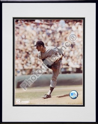Gaylord Perry San Francisco Giants "Pitching" Double Matted 8" X 10" Photograph in Black Anodized Al