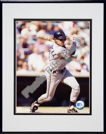 Alan Trammell "Batting" Double Matted 8" X 10" Photograph in Black Anodized Aluminum Frame