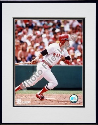 Carl Yastrzemski "Finish Swing" Double Matted 8" X 10" Photograph in Black Anodized Aluminum Frame