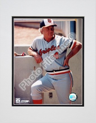 Earl Weaver "Manager" Double Matted 8" X 10" Photograph (Unframed)
