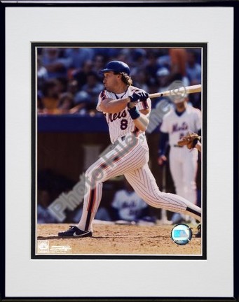 Gary Carter "Action" Double Matted 8" X 10" Photograph in Black Anodized Aluminum Frame