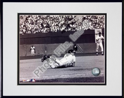 Brooks Robinson "Diving Catch, Sepia" Double Matted 8" X 10" Photograph in Black Anodized Aluminum F