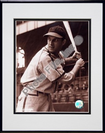 Stan Musial "Batting Stance, Posed Sepia" Double Matted 8" X 10" Photograph in Black Anodized Alumin