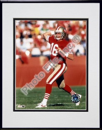 Joe Montana "#6 Rocket Launcher" Double Matted 8" X 10" Photograph in Black Anodized Aluminum Frame