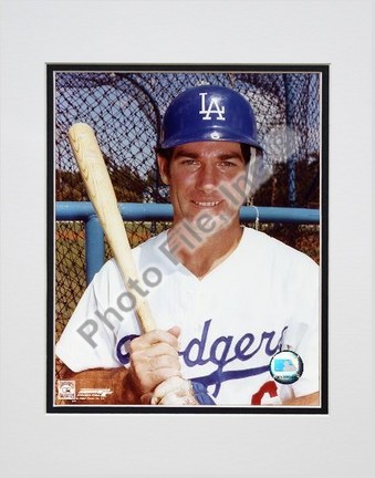 Steve Garvey, Los Angeles Dodgers, Bat on Shoulder Close-Up, Posed Double Matted  8" X 10" Photograph (Unframe