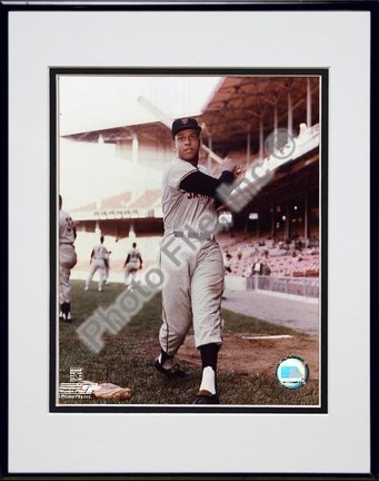Orlando Cepeda With Bat, Posed" Double Matted 8" X 10" Photograph in Black Anodized Aluminum Frame