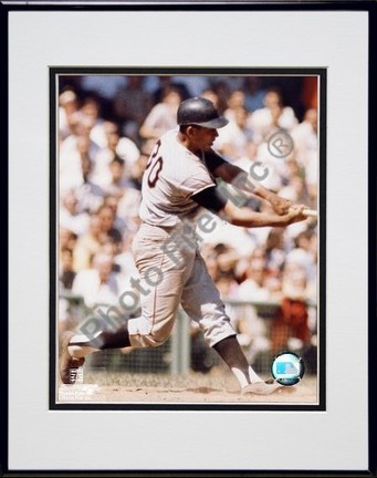 Orlando Cepeda "Batting" Double Matted 8" X 10" Photograph in Black Anodized Aluminum Frame