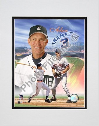 Alan Trammell, Detroit Tigers "Legends Composite" Double Matted  8" X 10" Photograph (Unframed)