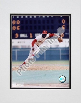 Bob Gibson, St. Louis Cardinals, Pitching, Action, Double Matted    8" X 10" Photograph (Unframed)