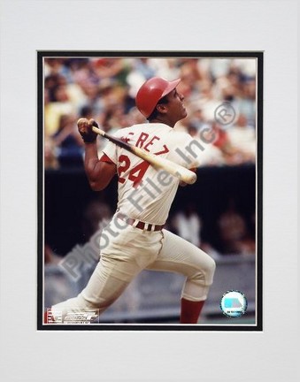 Tony Perez, Cincinnati Reds, Batting, Double Matte  8" X 10" Photograph (Unframed)