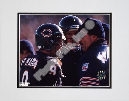 Jim McMahon and Mike Ditka, Chicago Bears, Double Matte  8" X 10" Photograph (Unframed)