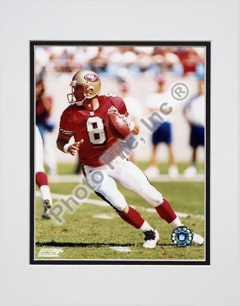 Steve Young "Dropping Back" Double Matted 8" X 10" Photograph (Unframed)