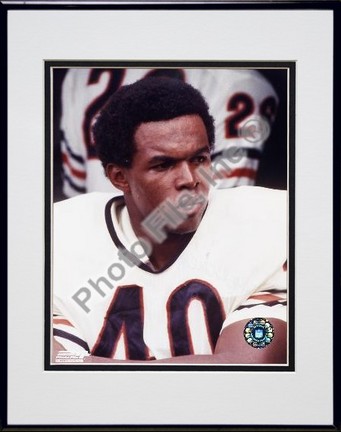 Gale Syers, Chicago Bears, Close up, Sidelines, Double Matte  8" X 10" Photograph in Black Anodized Aluminum F