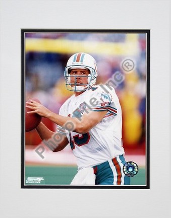 Dan Marino, Miami Dolphins, Close up, Action, Double Matte  8" X 10" Photograph (Unframed)