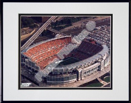 Cleveland Browns "Cleveland Browns Staduim" Double Matte  8" X 10" Photograph in Black Anodized Alum
