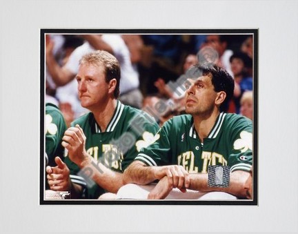 Larry Bird and Kevin McHale "# 2" Double Matted 8" X 10" Photograph (Unframed)