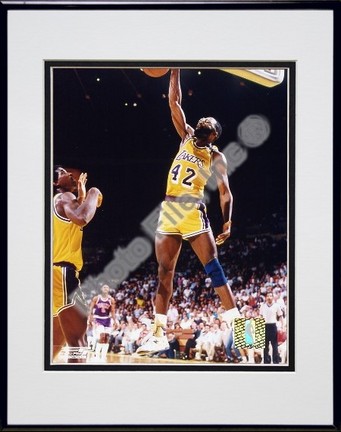 James Worthy "Action" Double Matted 8" x 10" Photograph in Black Anodized Aluminum Frame