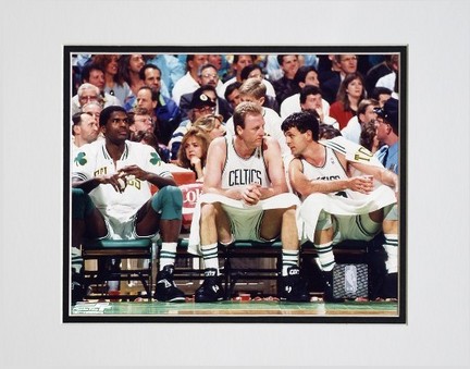 Kevin McKale, Larry Bird and Robert Parish Double Matted 8" x 10" Photograph (Unframed)