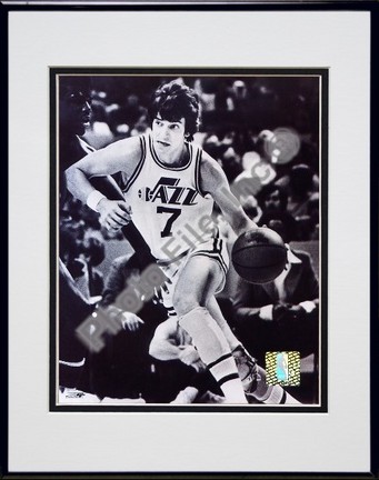 Pete Maravich "Court Action" Double Matted 8" x 10" Photograph in Black Anodized Aluminum Frame