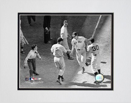 Ted Williams "Homeplate (Sepia)" Double Matted 8" X 10" Photograph (Unframed)