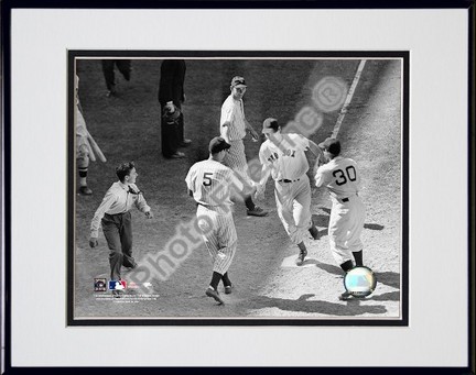 Ted Williams "Homeplate (Sepia)" Double Matted 8" X 10" Photograph in Black Anodized Aluminum Frame