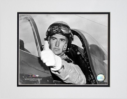 Ted Williams "Fighter Pilot (Sepia)" Double Matted 8" X 10" Photograph (Unframed)