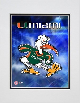 Miami Hurricanes Logo Double Matted 8" x 10" Photograph (Unframed)