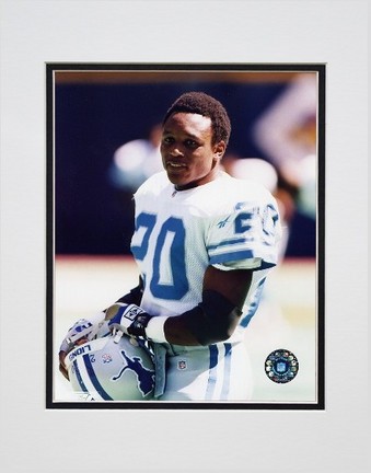 Barry Sanders "On Sidelines" Double Matted 8" x 10" Photograph (Unframed)