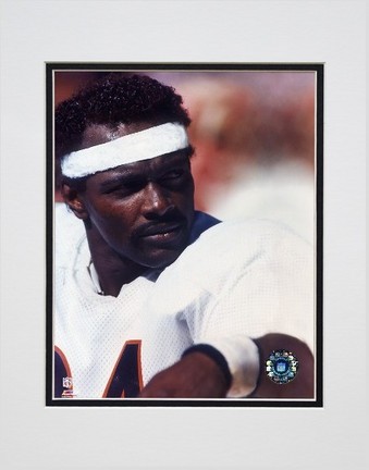 Walter Payton "On Sidelines" Double Matted 8" x 10" Photograph (Unframed)