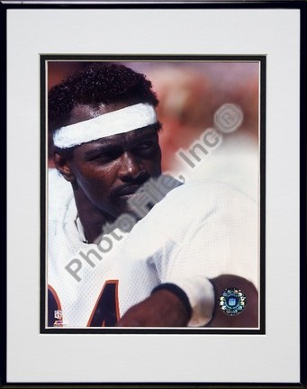 Walter Payton "On Sidelines" Double Matted 8" x 10" Photograph in Black Anodized Aluminum Frame