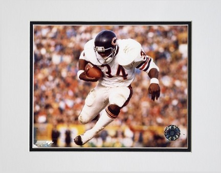 Walter Payton "Airbound" Double Matted 8" x 10" Photograph (Unframed)