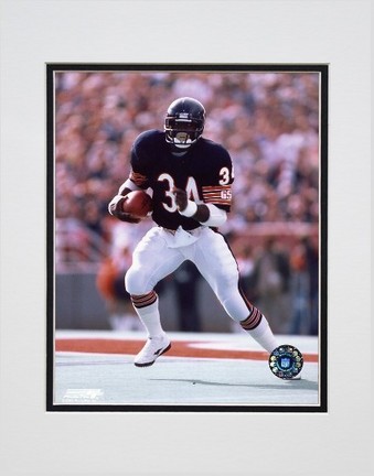 Walter Payton "Running with Ball" Double Matted 8" x 10" Photograph (Unframed)