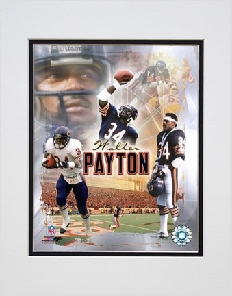 Walter Payton "Legends Composite" Double Matted 8" x 10" Photograph (Unframed)