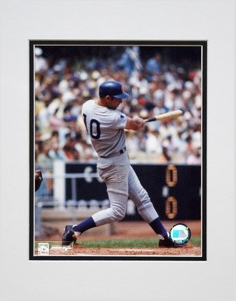 Ron Santo "Batting Action" Double Matted 8" x 10" Photograph (Unframed)