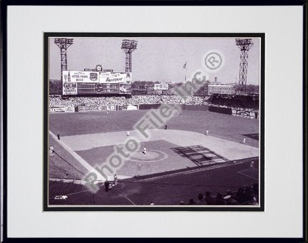 Sportsmans Park (St. Louis) "Sepia" Double Matted 8" x 10" Photograph in Black Anodized Aluminum Fra