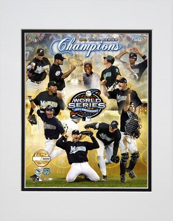 2003 Florida Marlins Champions Composite Photo File Gold Limited Edition Double Matted 8" x 10" Photograph (Un