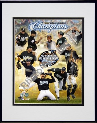 2003 Florida Marlins Champions Composite Photo File Gold Limited Edition Double Matted 8" x 10" Photograph in 