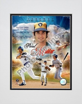 Paul Molitor "Career / Legends Composite" Double Matted 8" x 10" Photograph (Unframed)