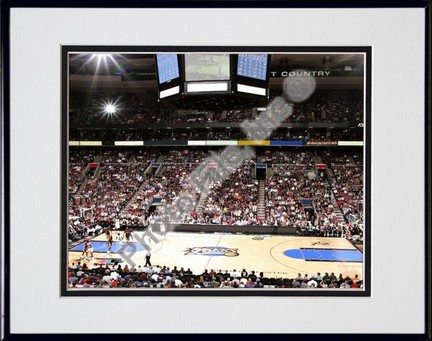 Wachovia Center (NBA) Double Matted 8" X 10" Photograph in Black Anodized Aluminum Frame