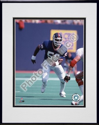 Lawrence Taylor "Game Action" Double Matted 8" X 10" Photograph in Black Anodized Aluminum Frame