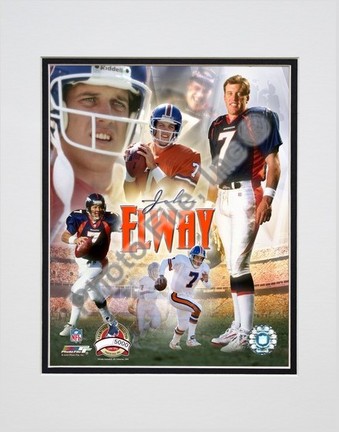 John Elway "2004 PF Gold IV Limited Edition" Double Matted 8" X 10" Photograph (Unframed)