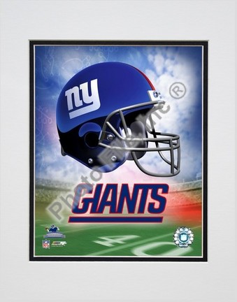 New York Giants "Helmet Logo" Double Matted 8" X 10" Photograph (Unframed)