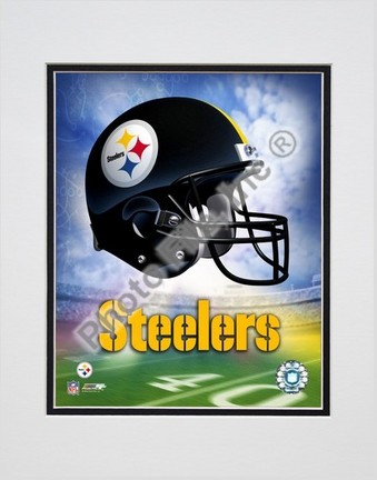 Pittsburgh Steelers "Helmet Logo" Double Matted 8" X 10" Photograph (Unframed)