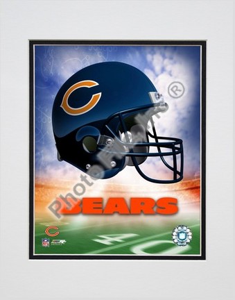 Chicago Bears "Helmet Logo" Double Matted 8" X 10" Photograph (Unframed)