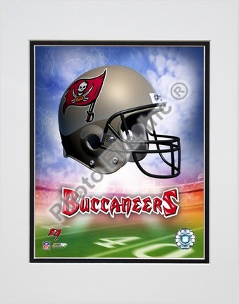 Tampa Bay Buccaneers "Helmet Logo" Double Matted 8" X 10" Photograph (Unframed)