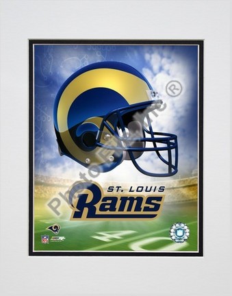 St. Louis Rams "Helmet Logo" Double Matted 8" X 10" Photograph (Unframed)